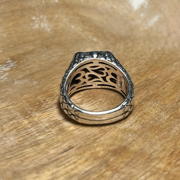 Scott Kay 925 Sterling Silver Pave Diamond Basket Weave Square Ring - Picture 10 of 16